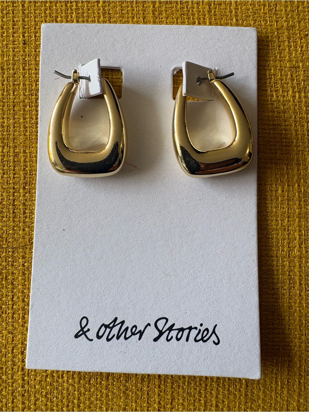 & Other Stories Square Gold Hoops
